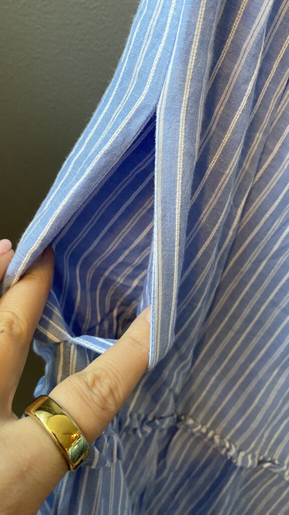 Stiped Tiered Midi Dress