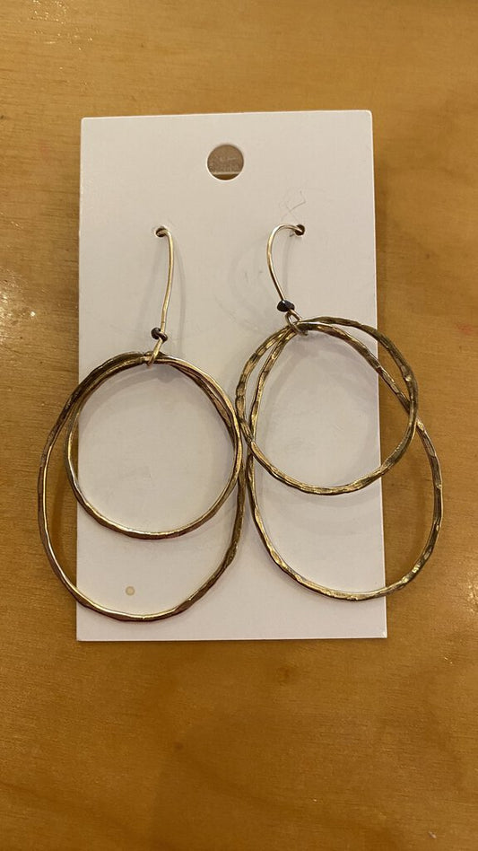 Hammered Ring Earrings