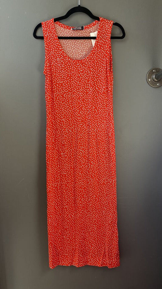 Viscose Polka Dot Slip Midi Dress (sz 40)