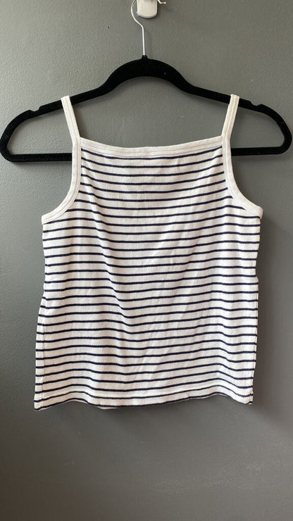 Stripe Rhinestone St Barth Crop Tank