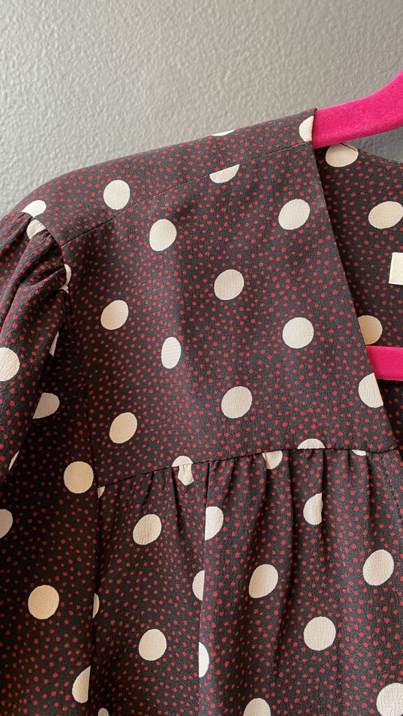 Polka Dot Ruched Dress