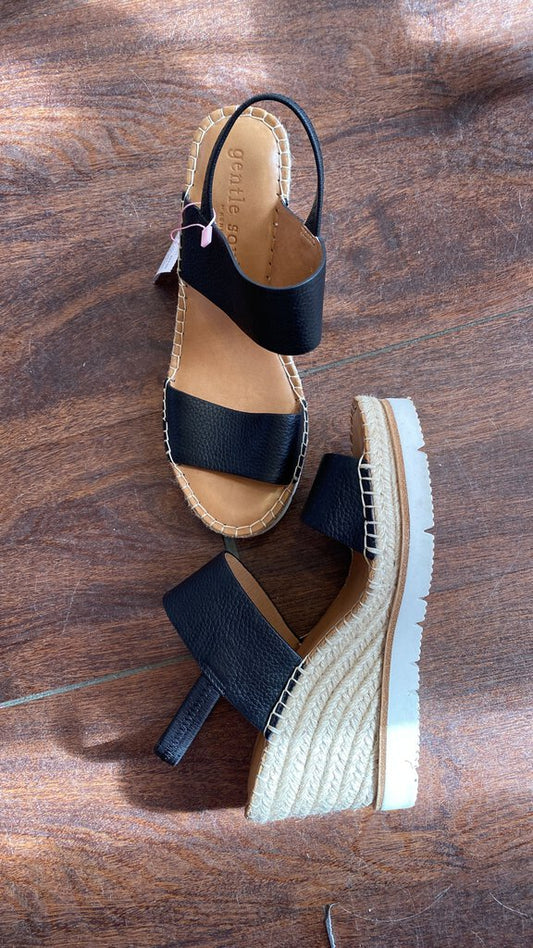 Two Strap Espadrille Wedges