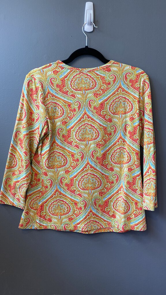 Catalina Cloth Paisley 3/4 Sleeve Top