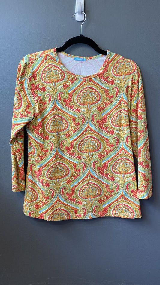 Catalina Cloth Paisley 3/4 Sleeve Top