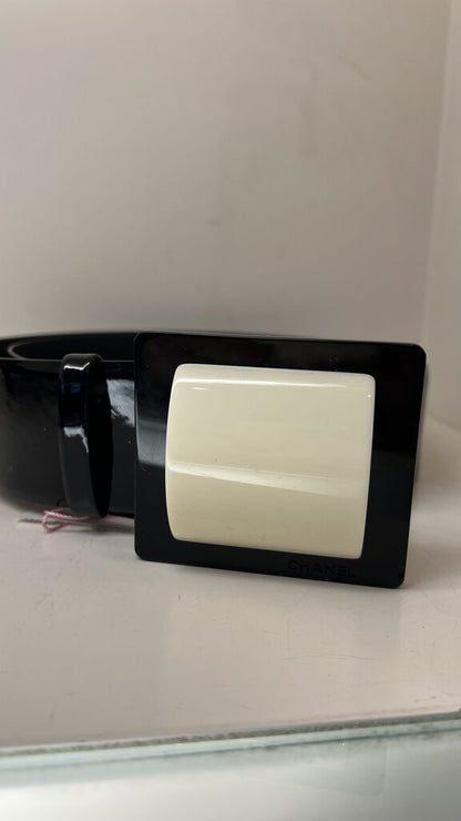Patent Leather Wide Belt