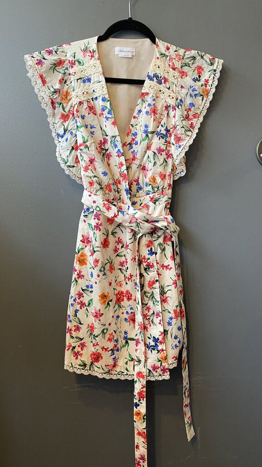 Floral Wrap Mini Dress