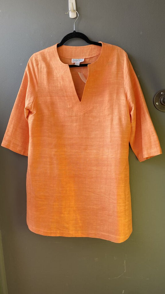 Woven Silk Tunic Top