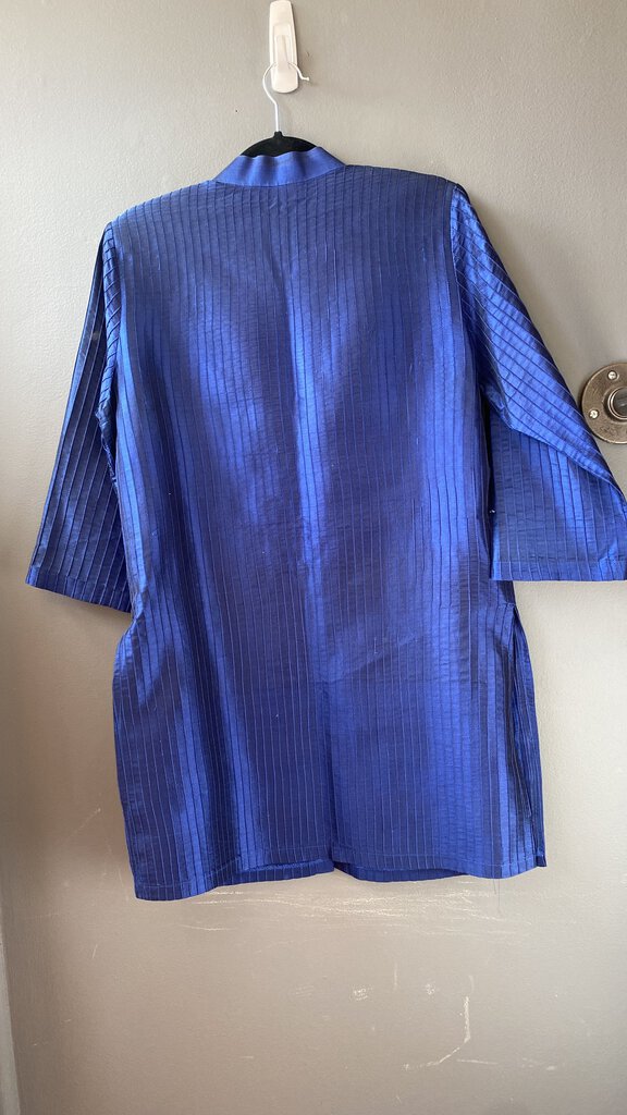 Silk Pleated Mandarin Tunic Jacket