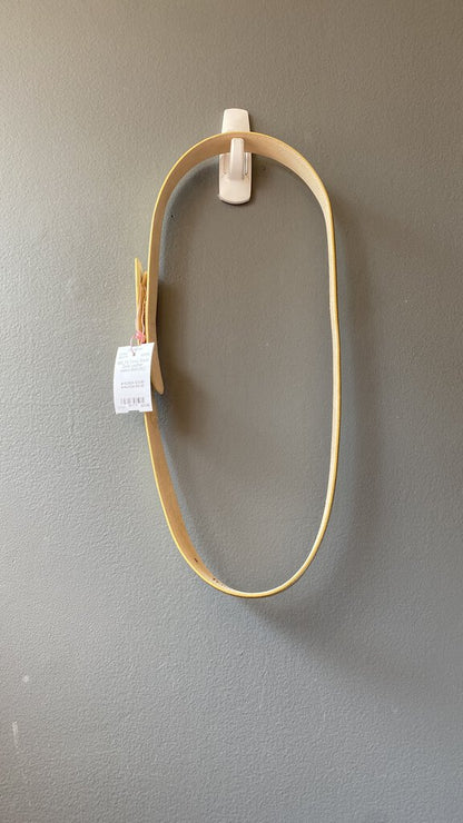 Gold Leather Velcro Belt