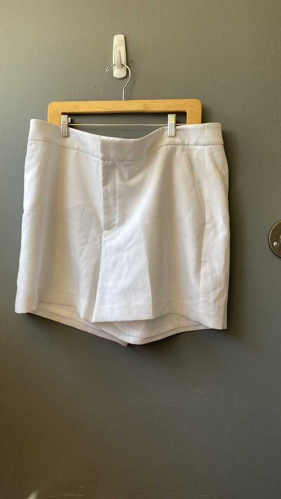 White Suiting Style Shorts