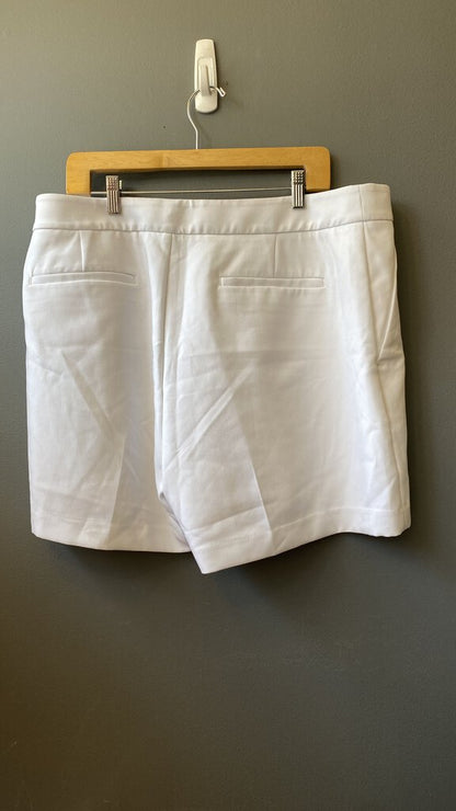 White Suiting Style Shorts