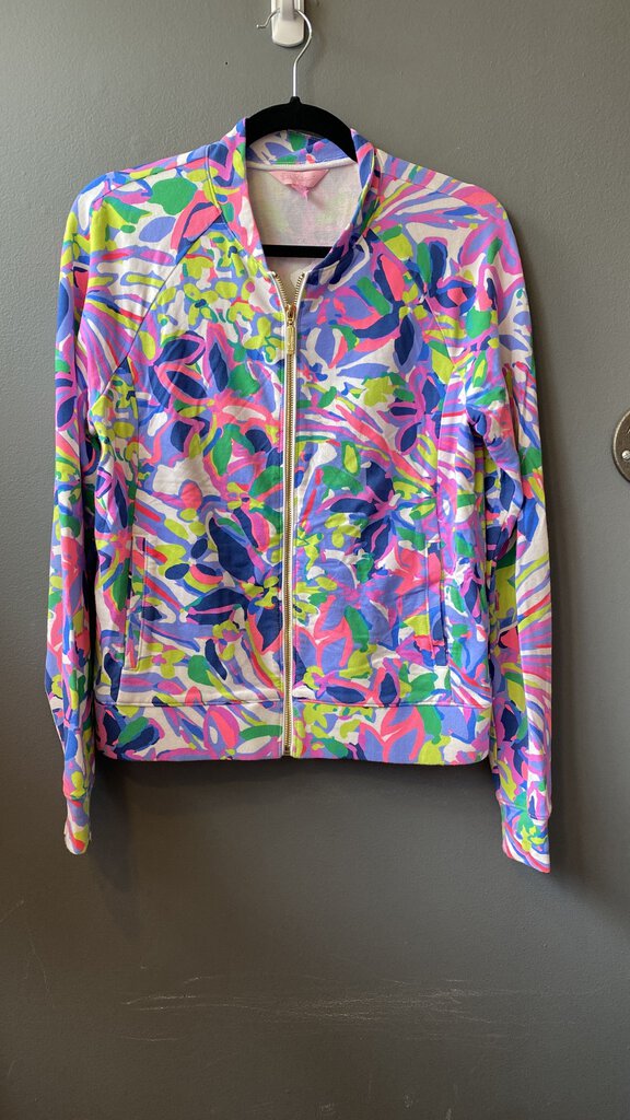 Printed Bomber Zip Up