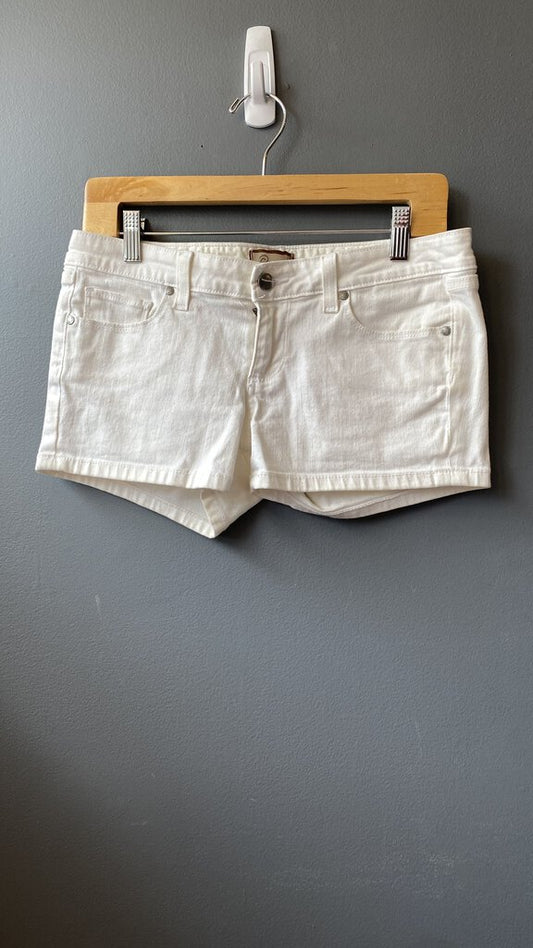 White Denim Mini Shorts