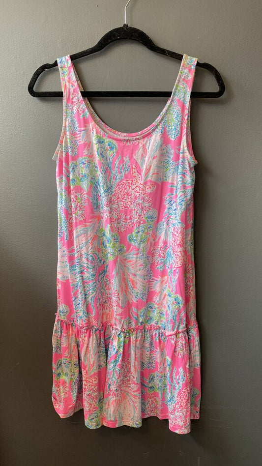 Knit Ruffle Hem Tank Dress