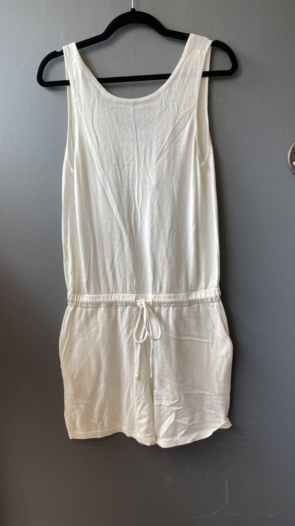 Knit Sleeveless Drawstring Romper