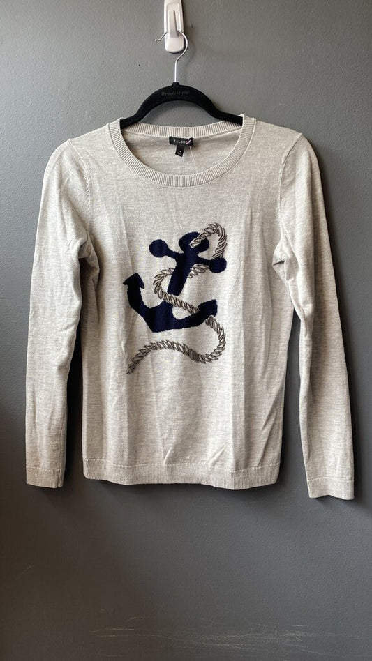 Anchor Beaded Crewneck Sweater