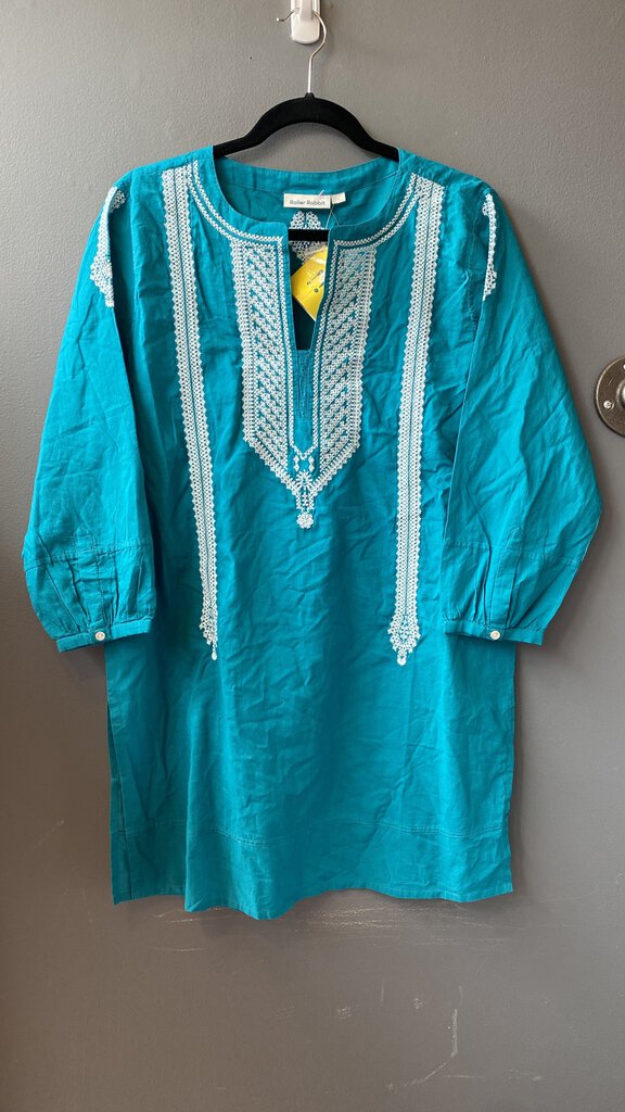 Embroidered Notch Neck Tunic