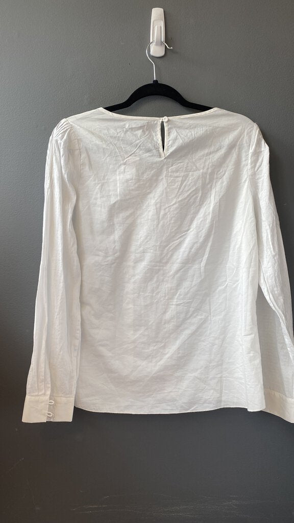 Eyelet Panel White Blouse