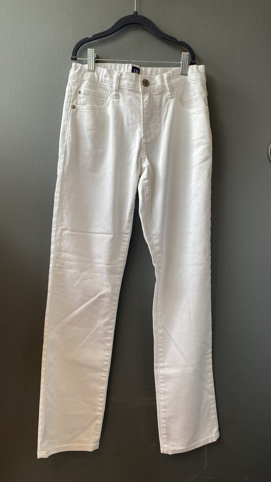 White Slim Straight Jeans