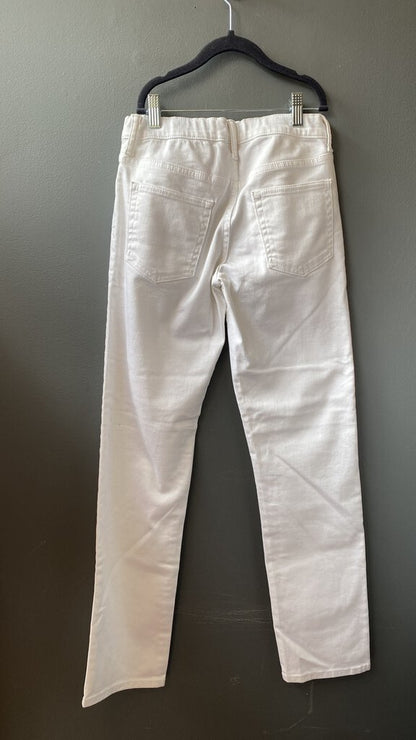 White Slim Straight Jeans