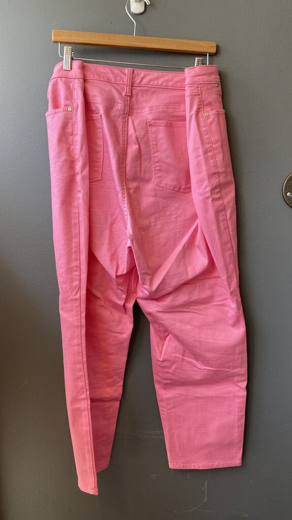 Petite Slim Ankle Pink Jeans