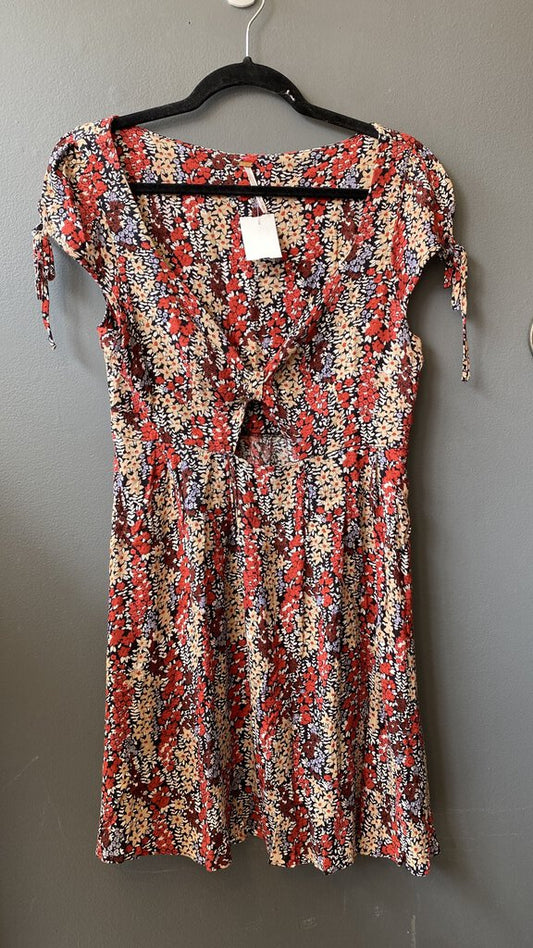 Cutout Floral Mini Dress