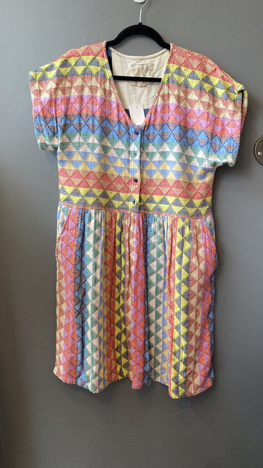 Woven Print Popover Dress