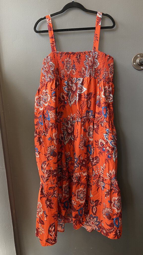 Floral Smock Back Maxi Dress