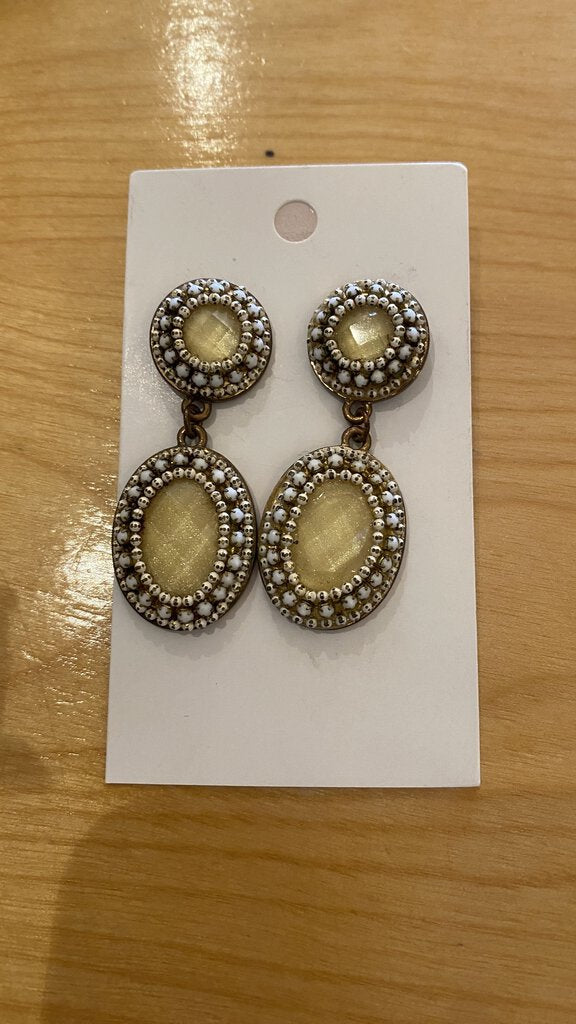 Costume Oval Drop Earrings