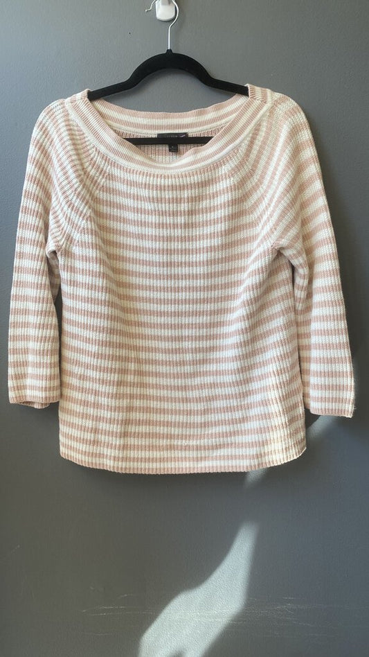 Boatneck Stripe Ribbed Sweater