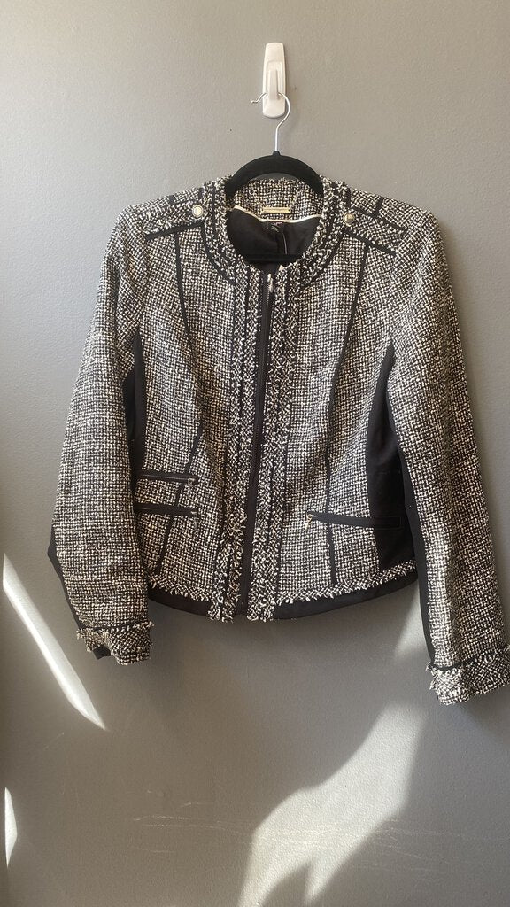 Tweed Zipper Front Jacket