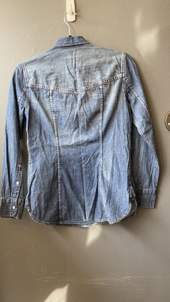 Denim Snap Up Shirt