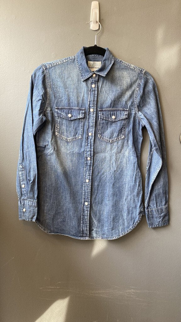 Denim Snap Up Shirt