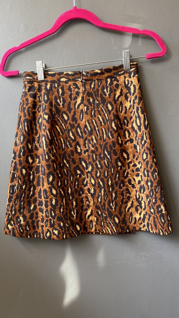 Leopard Wrap Mini Skirt (IT38)