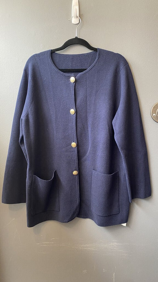 Round Collar Sewater Cardigan Jacket