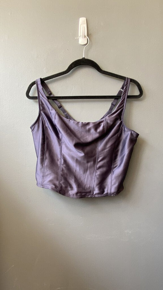 Satin Corset Crop Tank