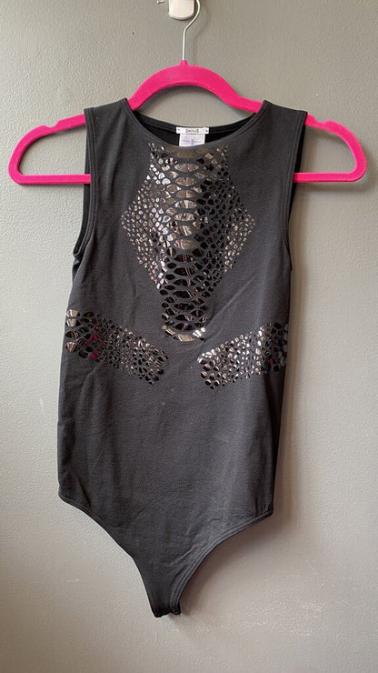 Scale Print Sleeveless Bodysuit