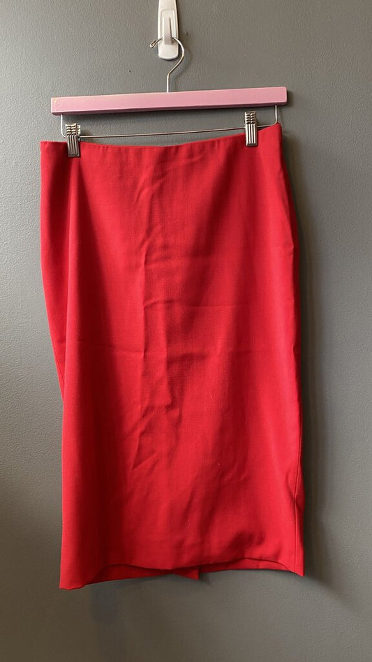 Vintage Wool Slit Back Pencil Skirt (40)