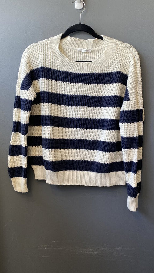 Stripe Cotton Knit Sweater