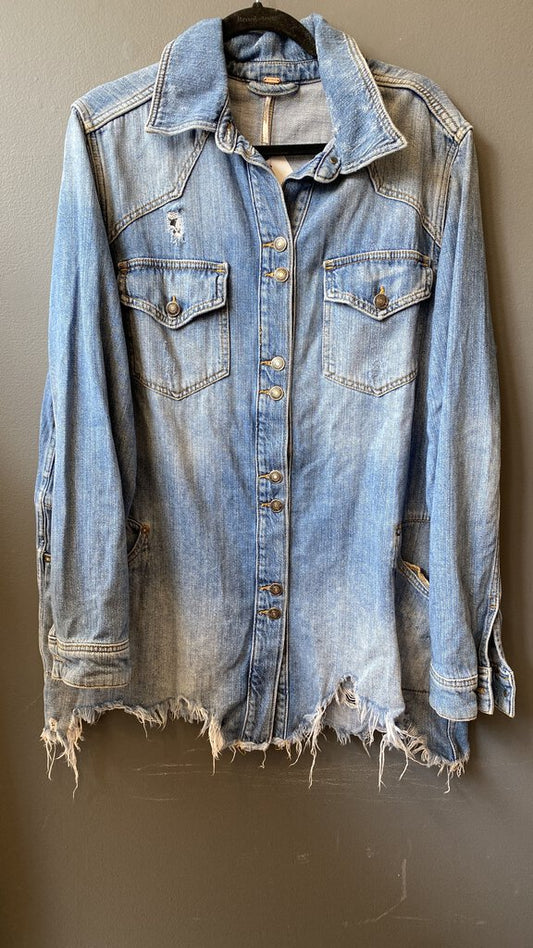 Distressed Denim Jacket Shirtdress