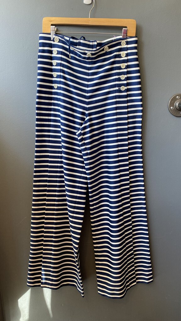 Wide Leg Stripe Sailor Pants