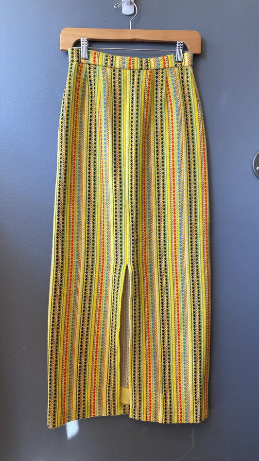 Vintage Front Slit Maxi Skirt