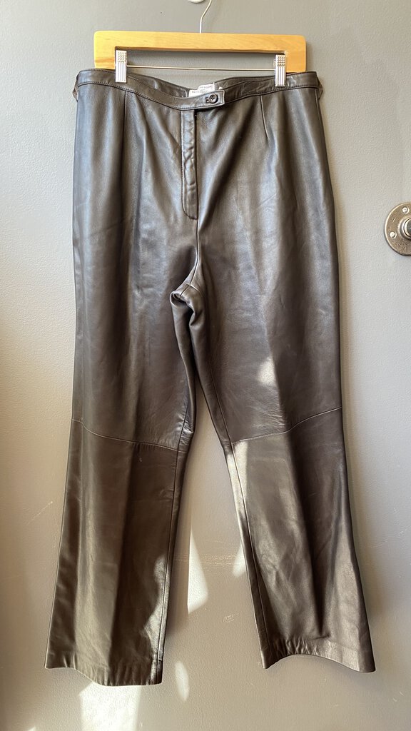 Vintage Leather Wide Leg Pants