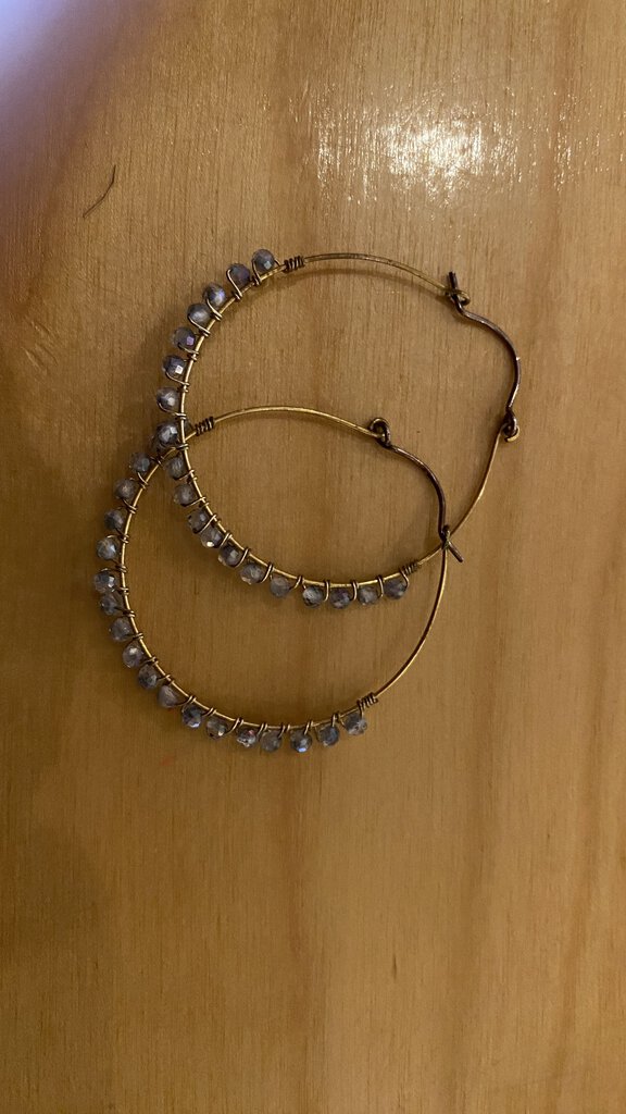 Beaded Hoop Earrings