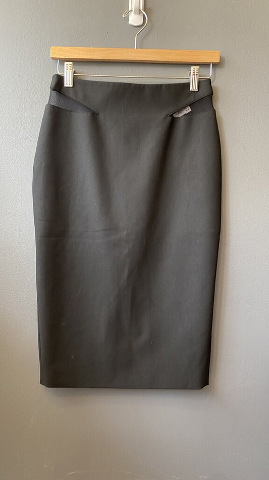 Mesh Panel Pencil Skirt