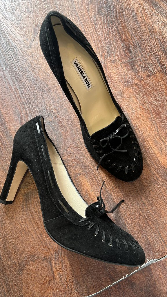 Suede Loafer Heels