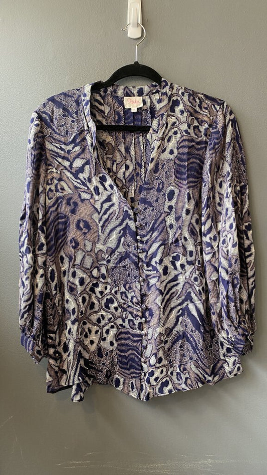 Multi Print Silk Blouse