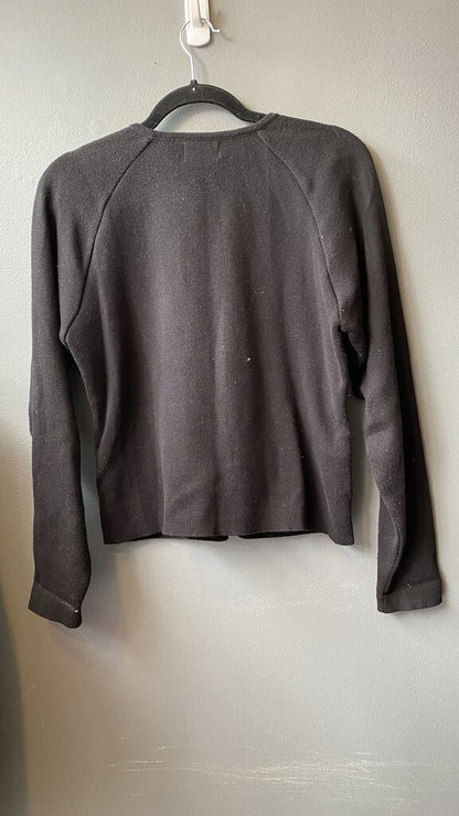 Suede Front Zip Up Sweater