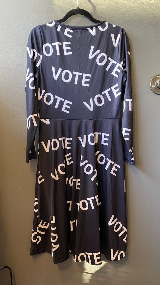 VOTE Printed Midi Dress