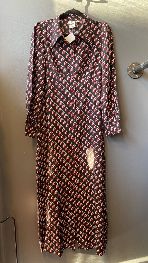 Bus Stop Button Front Maxi Dress